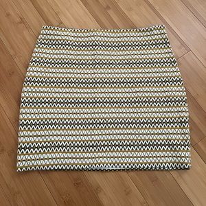 printed mini skirt